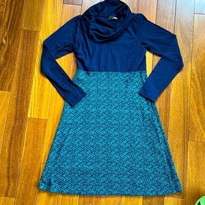 Ibex 100% Wool Merino Turtleneck Dress 💙